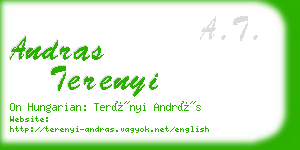 andras terenyi business card